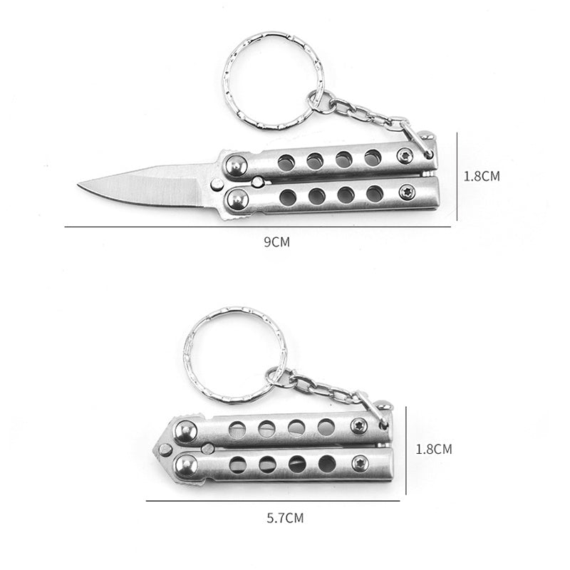 Mini Butterfly Knife Keychain Training Knives