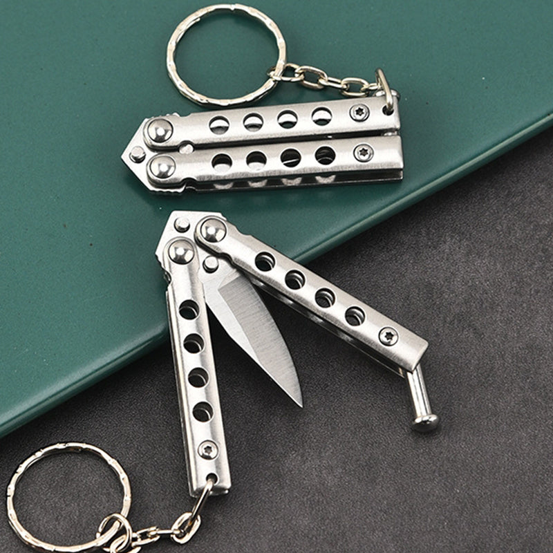Mini Butterfly Knife Keychain Training Knives