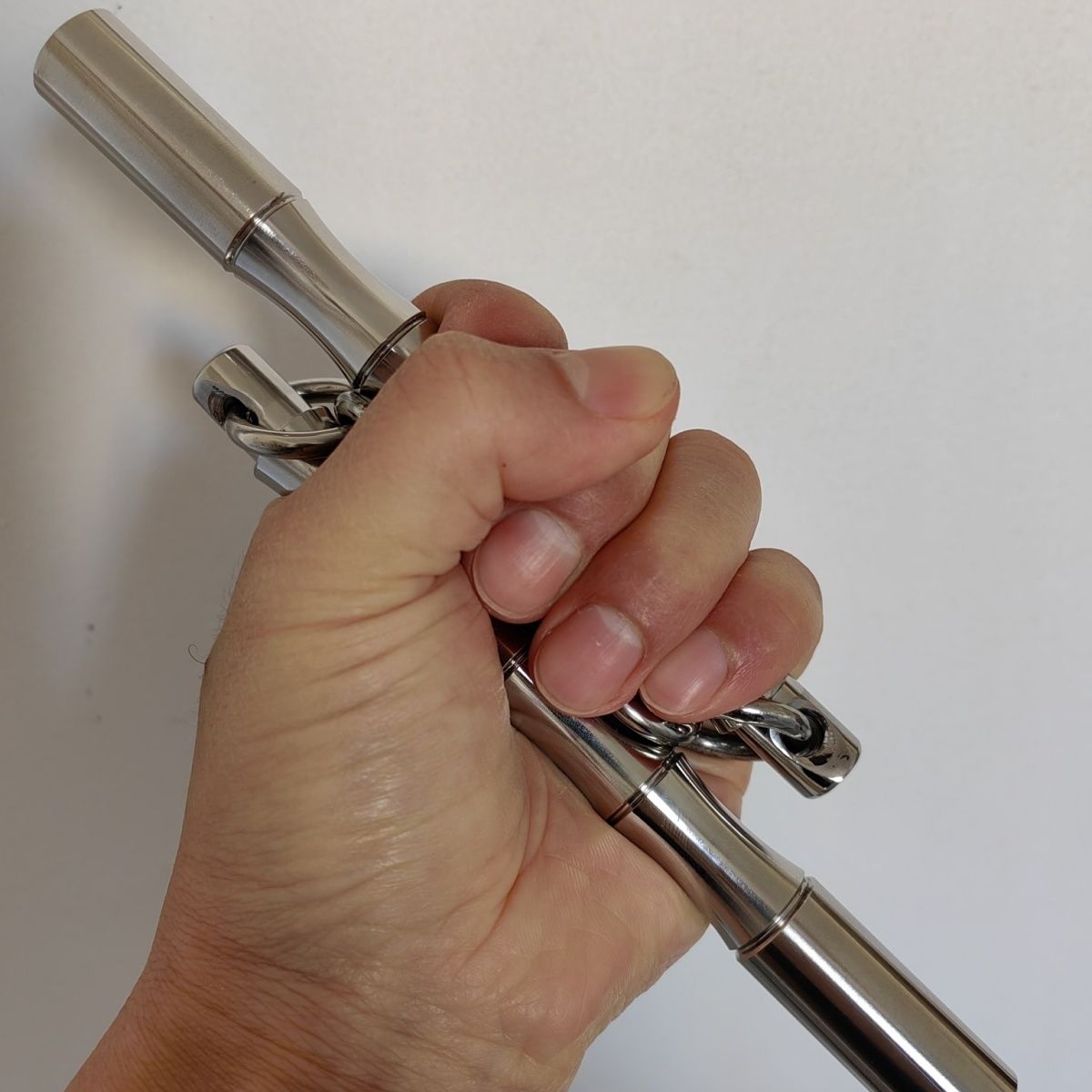 Mini Nunchucks en acier massif, défense d'entraînement