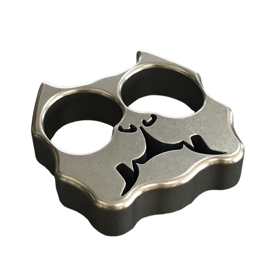 Thickened Titanium Dog Head Knuckle Duster EDC Decoration