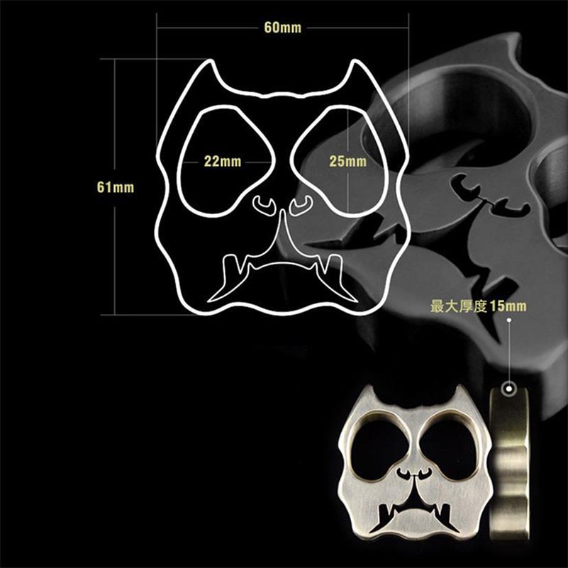 Dog Head Thickened Brass Knuckle Duster