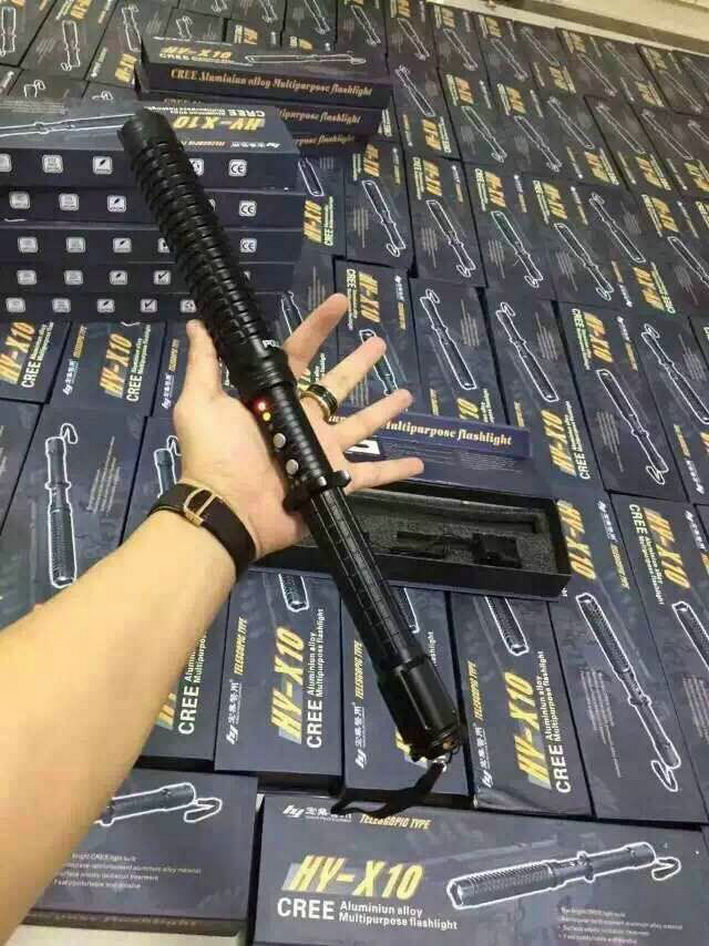 X10 Pistola stordente Illuminazione per autodifesa esterna Torcia elettrica Bastone elettrico