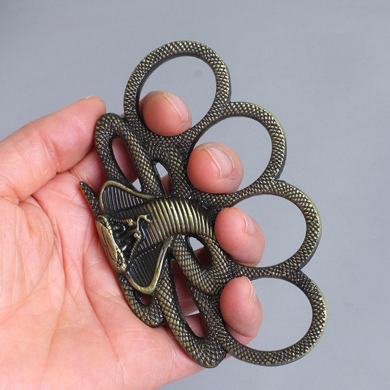 Snake Form Protective Outdoor Knuckle Duster EDC Tool