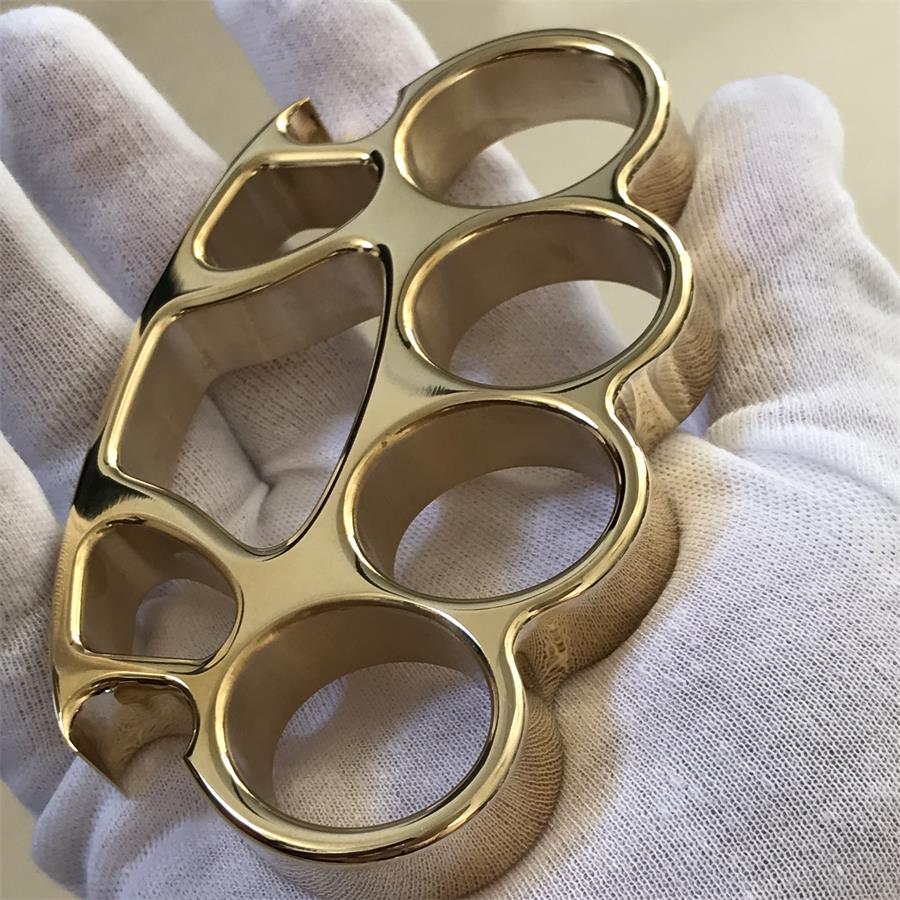 EDC Tool Brass Knuckle Duster with Mirror Finish and Savage Design