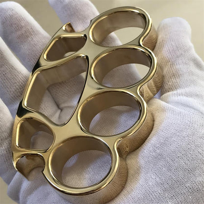 EDC Tool Brass Knuckle Duster with Mirror Finish and Savage Design