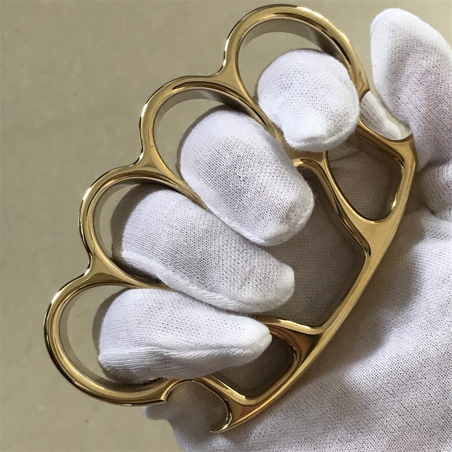EDC Tool Brass Knuckle Duster with Mirror Finish and Savage Design