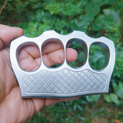 304 Thickened Solid Steel Knuckle Duster Large Finger Hole Defense Tool