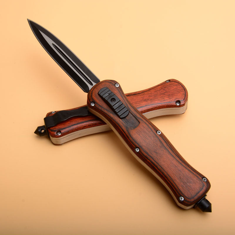 3300 Automatic Knife Wooden Handle Tactical Knives