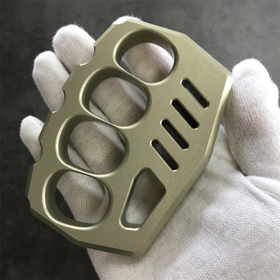 Large-Hole Aluminum Knuckle Grip EDC Tool