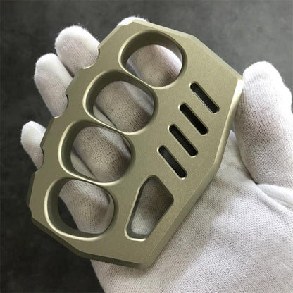 Large-Hole Aluminum Knuckle Grip EDC Tool