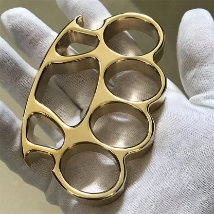EDC Tool Brass Knuckle Duster with Mirror Finish and Savage Design