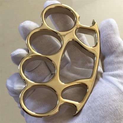 EDC Tool Brass Knuckle Duster with Mirror Finish and Savage Design