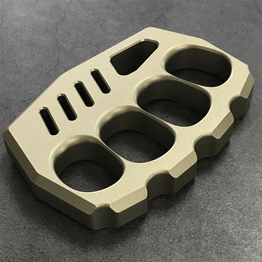 Large-Hole Aluminum Knuckle Grip EDC Tool