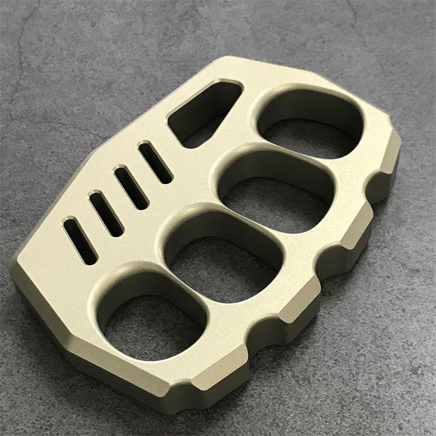 Large-Hole Aluminum Knuckle Grip EDC Tool
