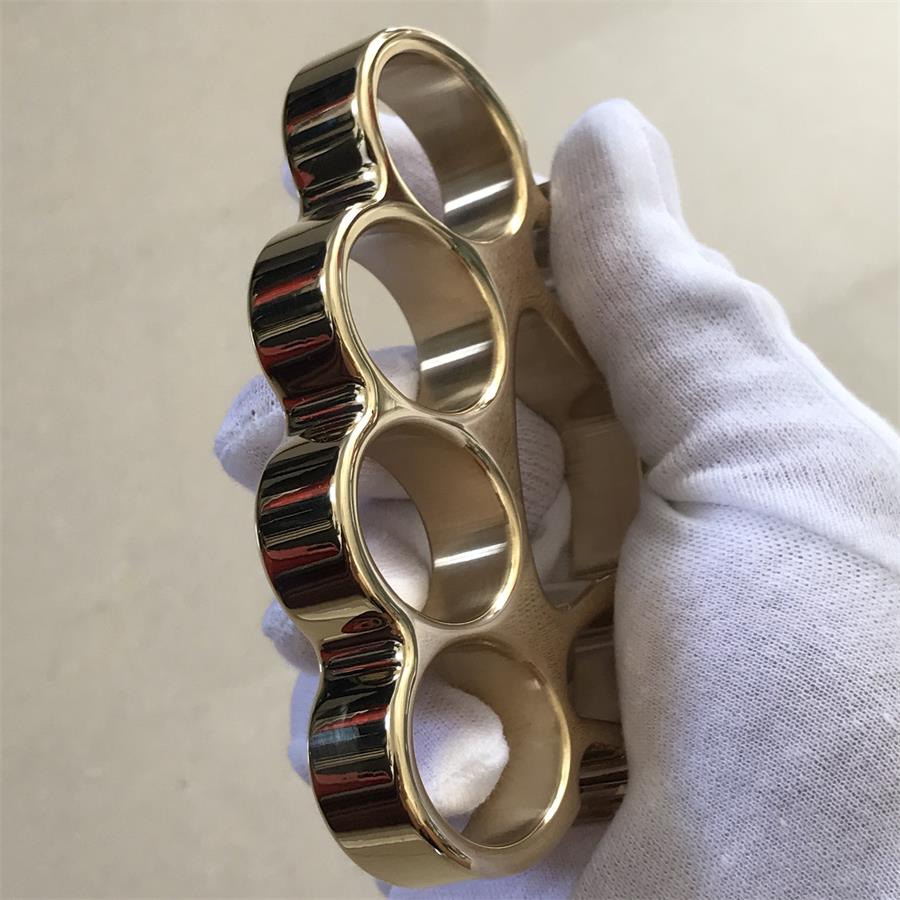 EDC Tool Brass Knuckle Duster with Mirror Finish and Savage Design