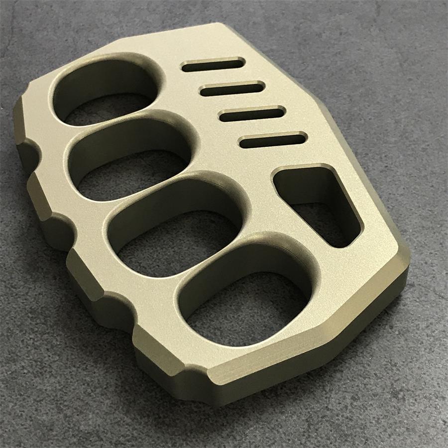 Large-Hole Aluminum Knuckle Grip EDC Tool
