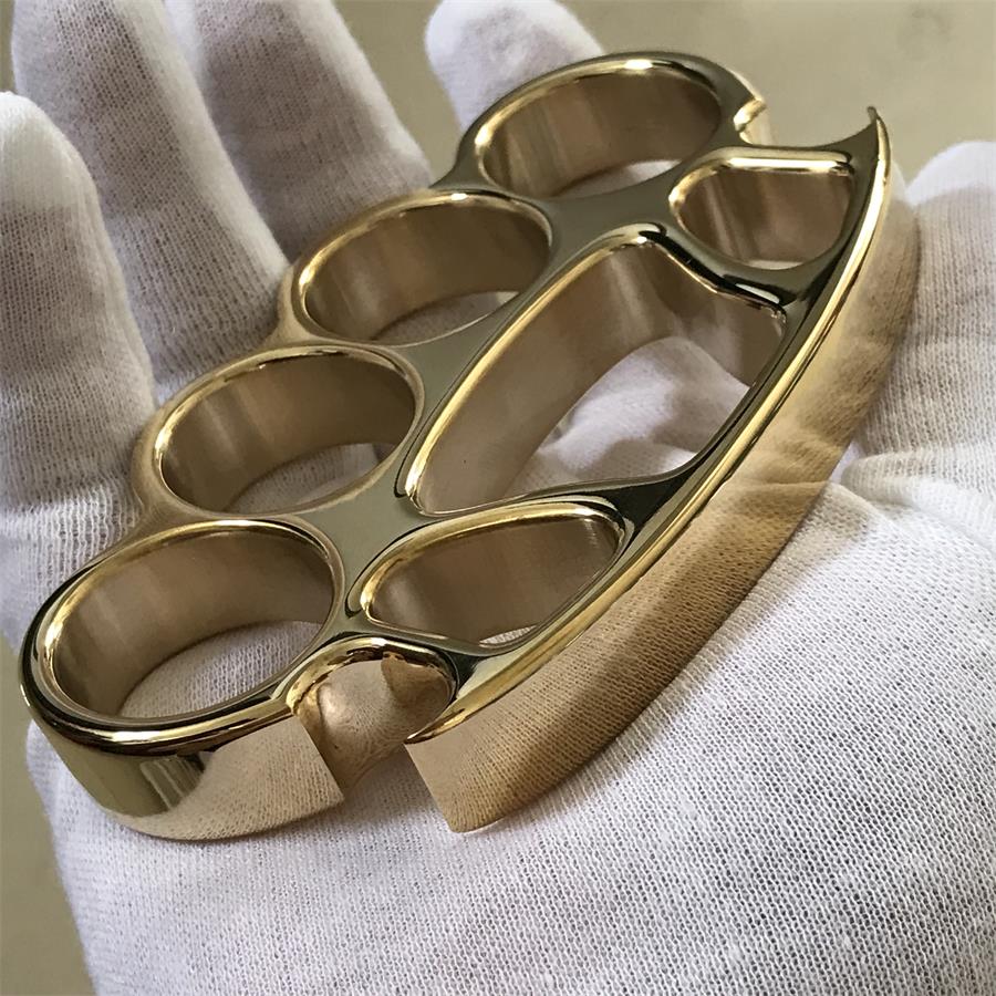EDC Tool Brass Knuckle Duster with Mirror Finish and Savage Design