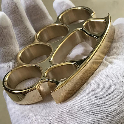 EDC Tool Brass Knuckle Duster with Mirror Finish and Savage Design