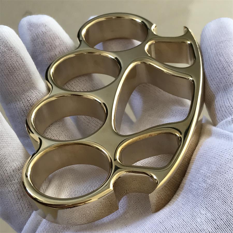 EDC Tool Brass Knuckle Duster with Mirror Finish and Savage Design