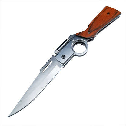 AK47 Automatic Folding Knife Tactical Knives With Wooden Handle