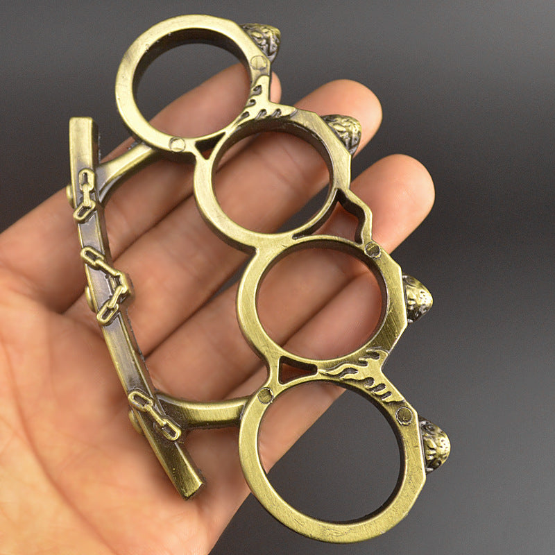 Small Bone Knuckle Duster Four Finger Defense EDC Tool