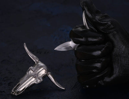 Collier de couteaux décoratifs Bullhead, couteaux invisibles, outils EDC