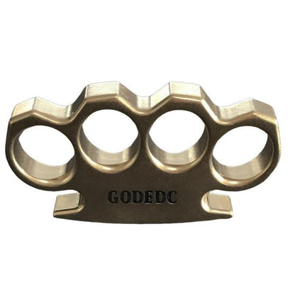 GODEDC Classic Thickened Stonewashed Brass Knuckle Duster