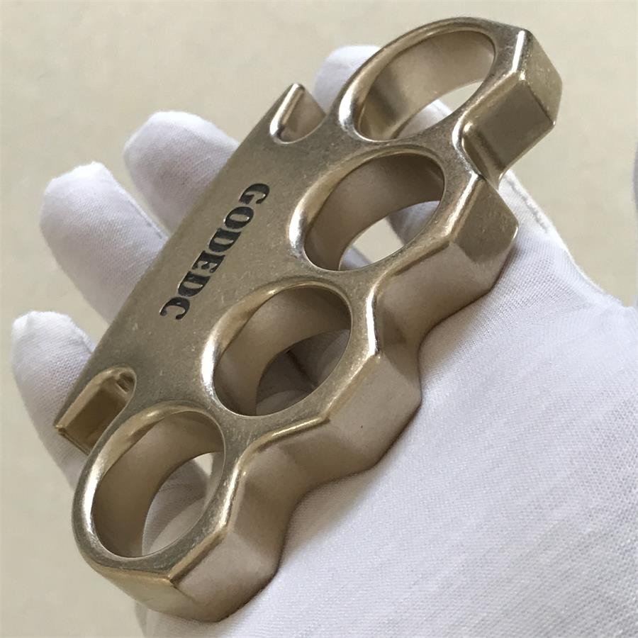 GODEDC Classic Thickened Stonewashed Brass Knuckle Duster