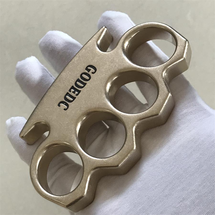 GODEDC Classic Thickened Stonewashed Brass Knuckle Duster