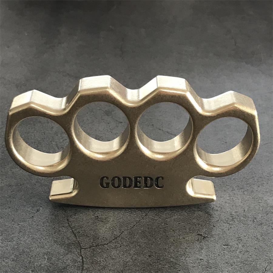 GODEDC Classic Thickened Stonewashed Brass Knuckle Duster