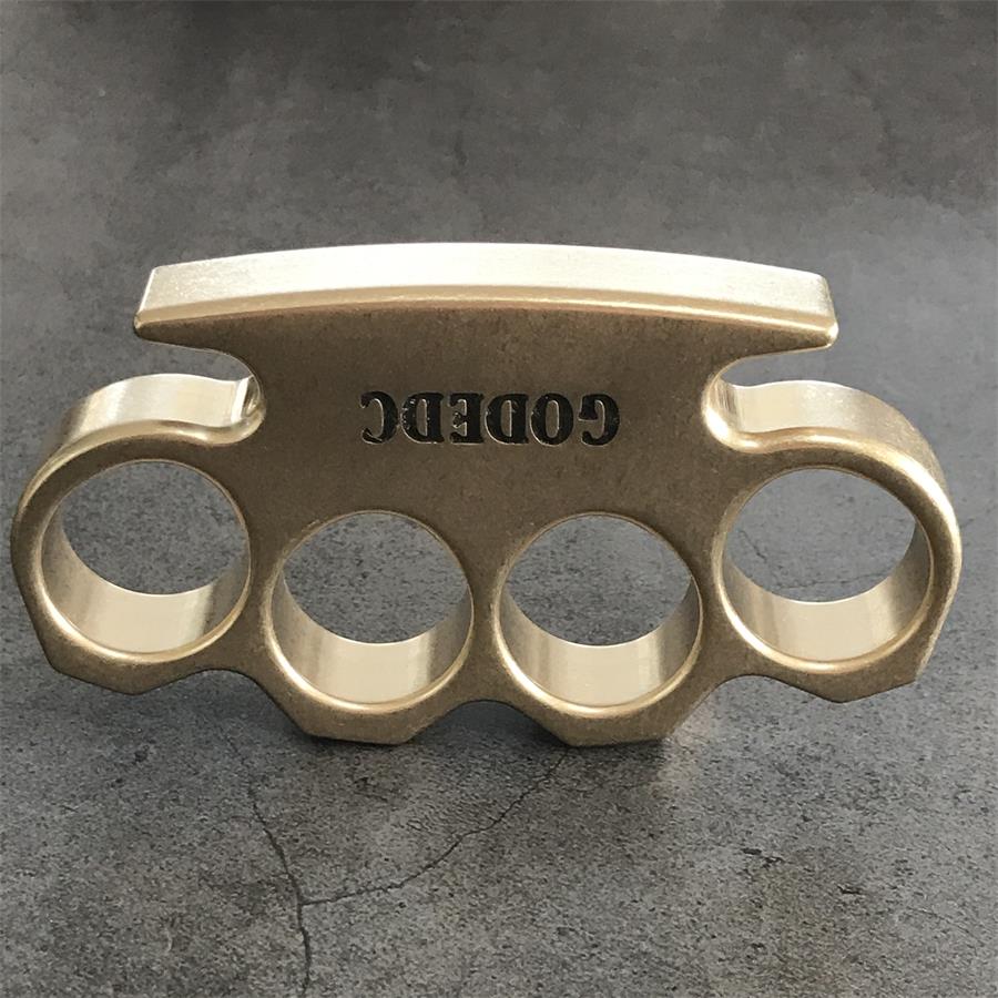 GODEDC Classic Thickened Stonewashed Brass Knuckle Duster