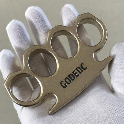 GODEDC Classic Thickened Stonewashed Brass Knuckle Duster