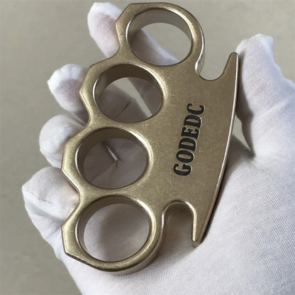 GODEDC Classic Thickened Stonewashed Brass Knuckle Duster