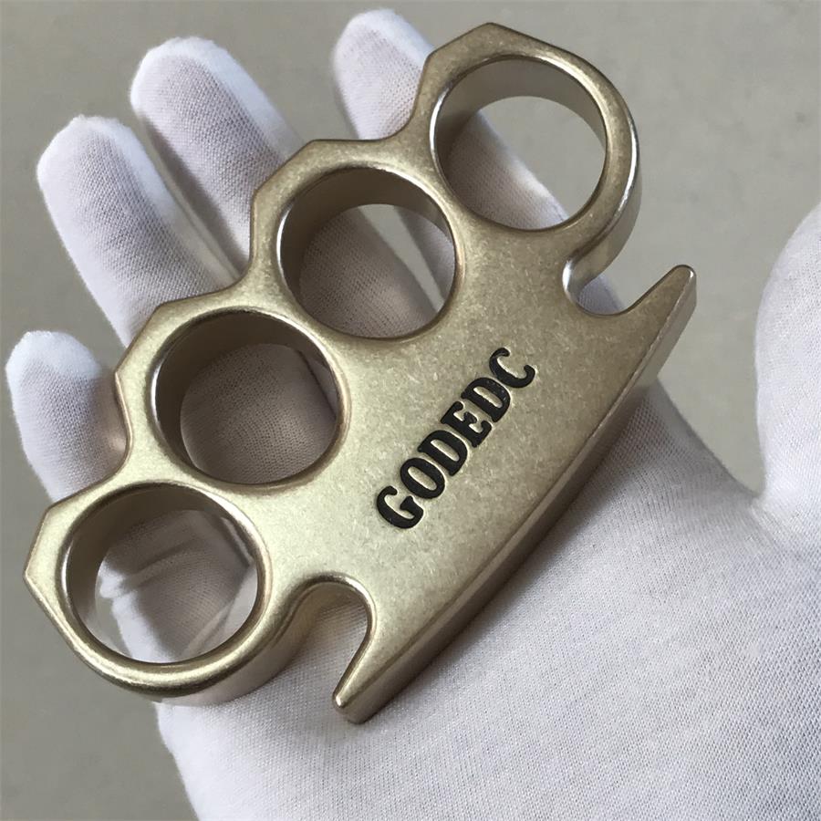 GODEDC Classic Thickened Stonewashed Brass Knuckle Duster