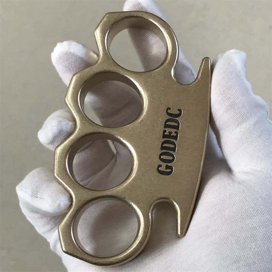 GODEDC Classic Thickened Stonewashed Brass Knuckle Duster