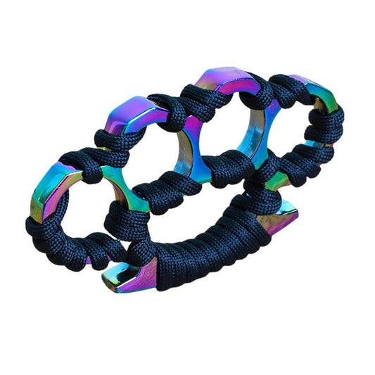 Colorful Classic Knuckle Duster with Rope Broken Window Defense