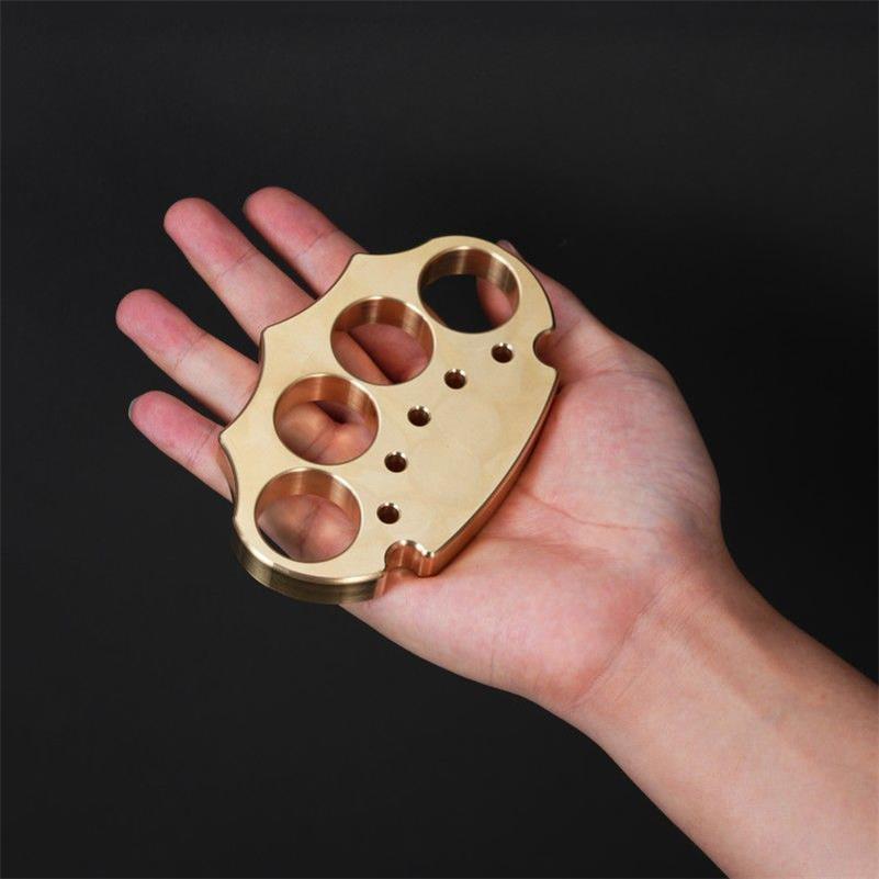 Thickened Brass Knuckle Duster Self-defense EDC Tool