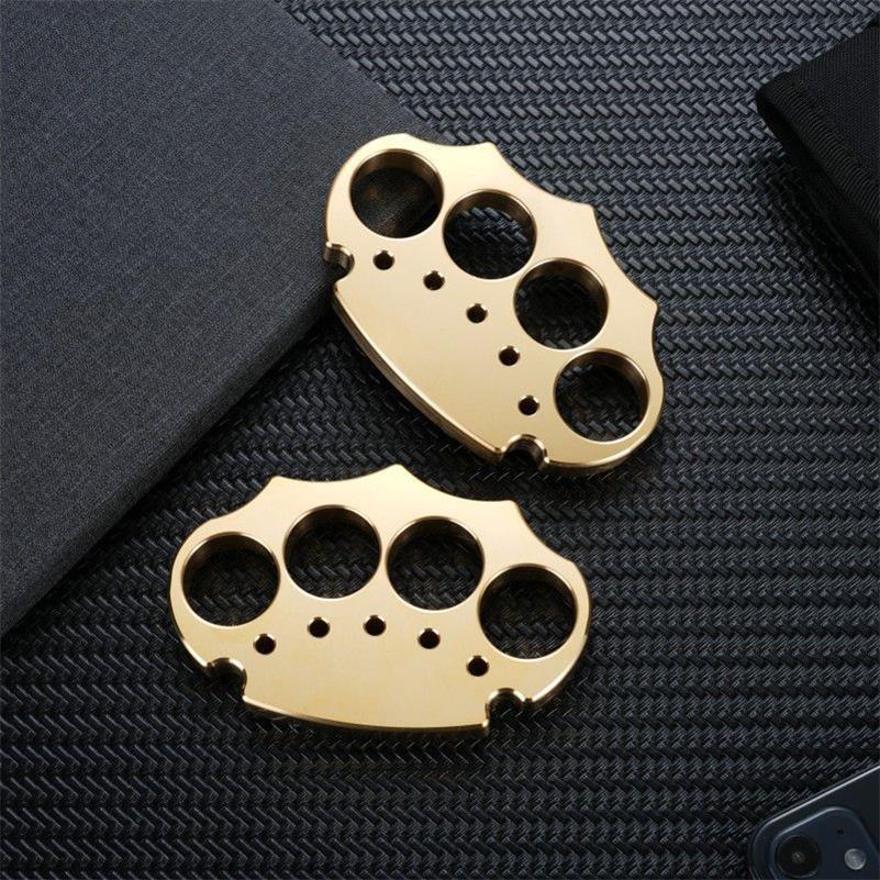 Thickened Brass Knuckle Duster Self-defense EDC Tool