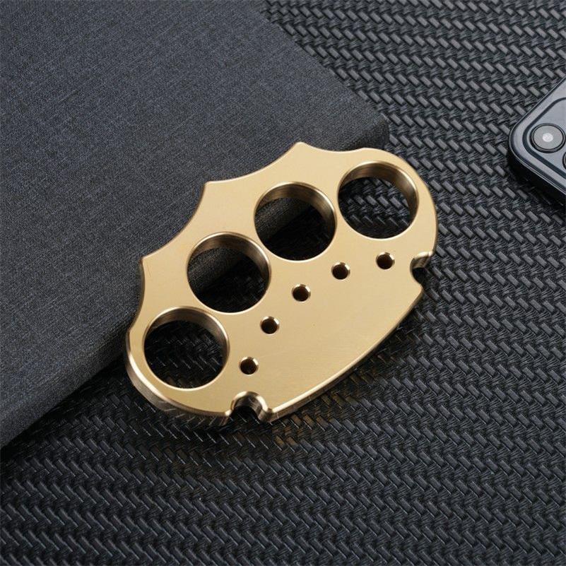 Thickened Brass Knuckle Duster Self-defense EDC Tool