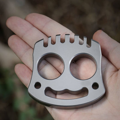 Multifunctional Smile Steel Knuckle Duster Outdoor EDC Tool