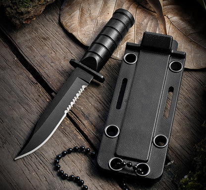 Necklace Fixed Knife Toothed Pocket Self-Defense Knives