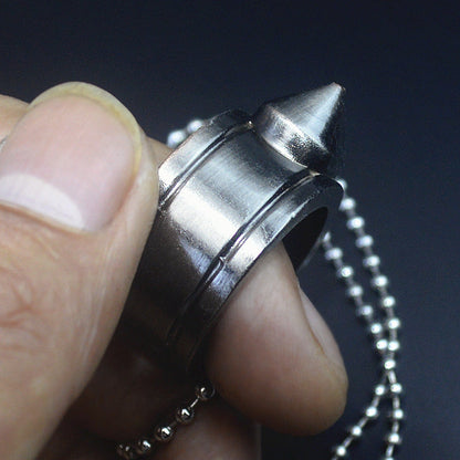 Collier à doigt unique poing américain anneau de brise-fenêtre d'auto-défense