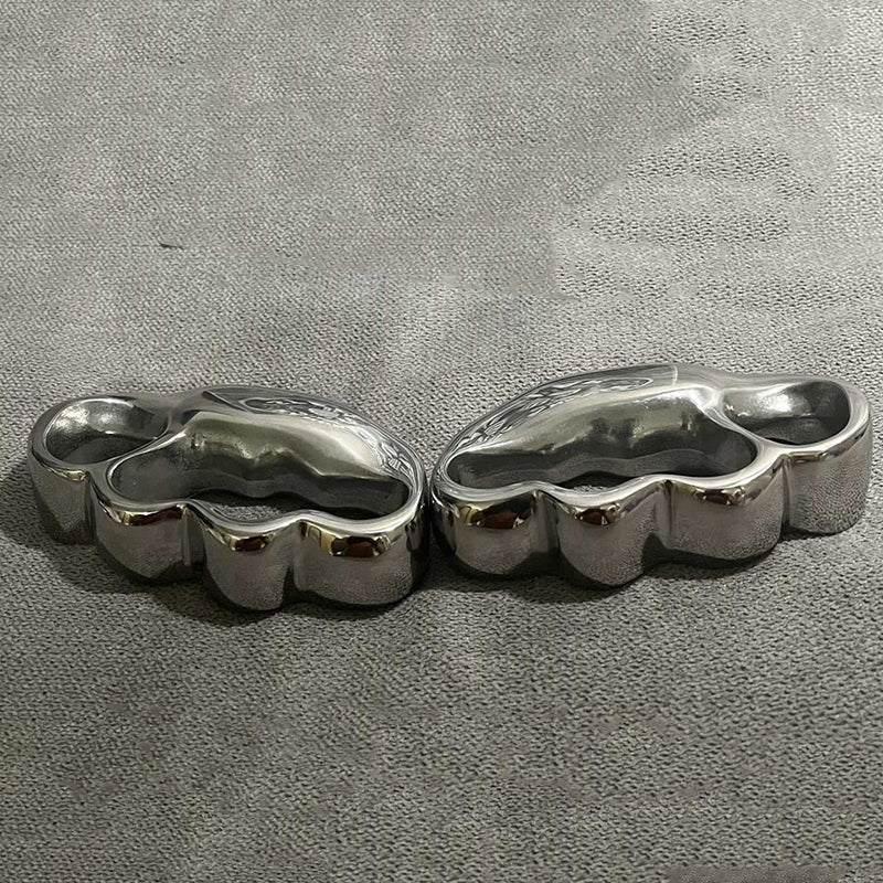 Personalized Solid Steel Knuckle Duster Self-defense EDC Tool