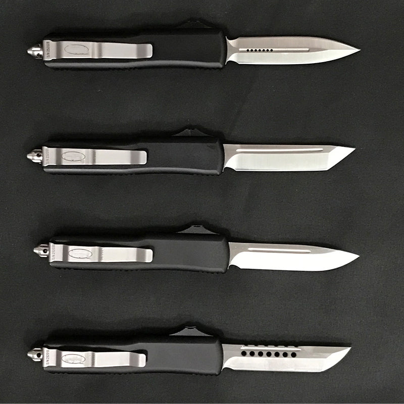 Couteau tactique automatique à manche en aluminium, couteaux de survie de Camping