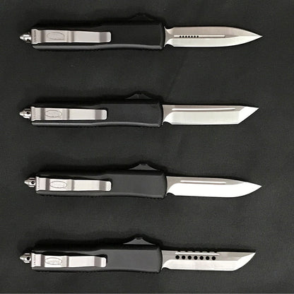 Couteau tactique automatique à manche en aluminium, couteaux de survie de Camping