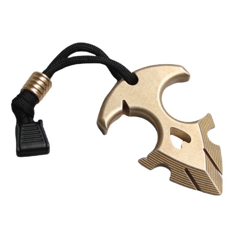 Brass Knuckle Duster Self Defense Broken Window EDC Tool