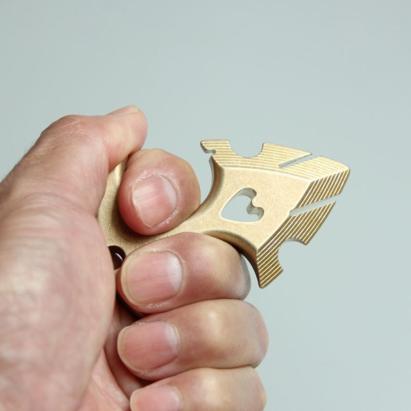 Brass Knuckle Duster Self Defense Broken Window EDC Tool