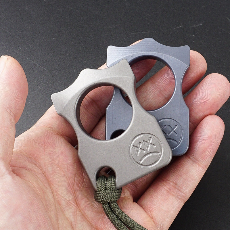 Single Hole Titanium Self-Defense Knuckle Duster