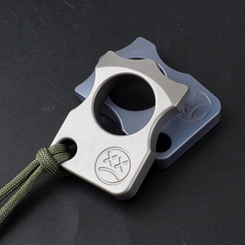 Single Hole Titanium Self-Defense Knuckle Duster