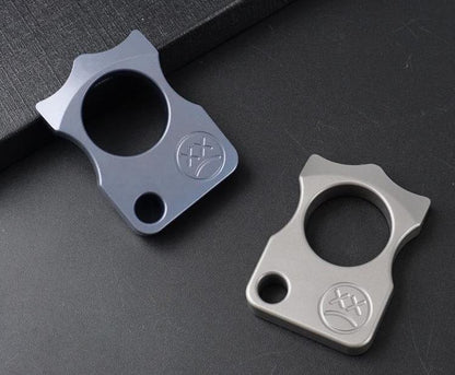 Single Hole Titanium Self-Defense Knuckle Duster